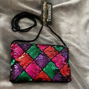 Vintage multicolored sequins everything bag
